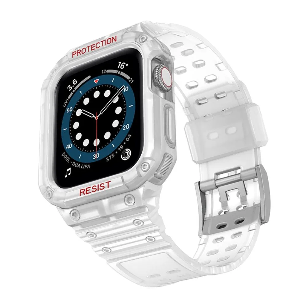 Apple Watch (41mm) contrast color TPU watch strap - White / White