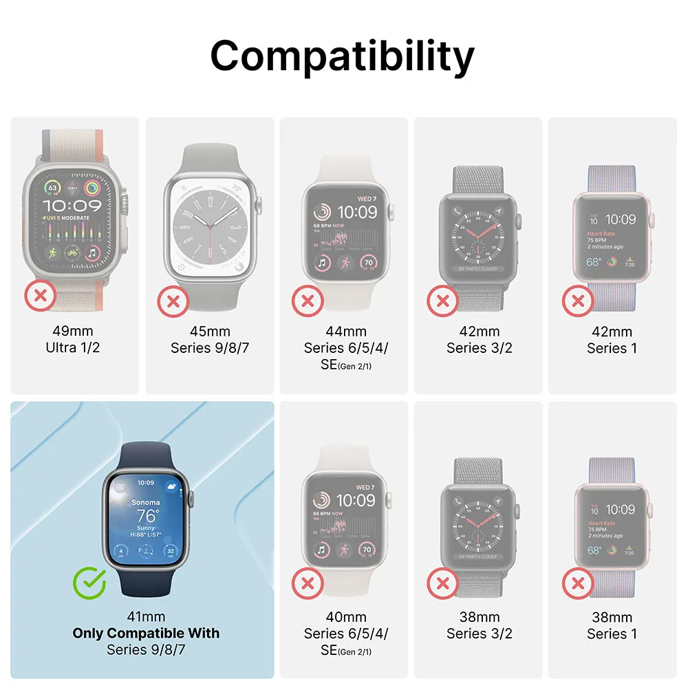 Apple Watch Series 9/8/7, 41mm/45mm - Drop Proof, Active Defense Case   Sport Band