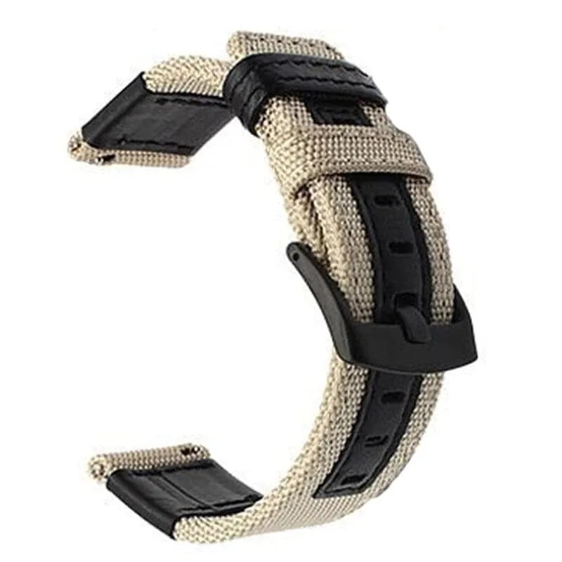 Nylon and Leather Watch Straps Compatible with Apple Watch